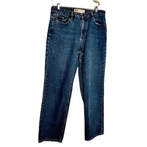 Y2K Route 66 Women Jeans 12A Relaxed Mom Denim 100 % Cotton Med Wash High Rise
